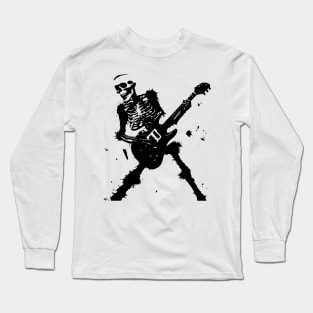 skeleton playing the guitar Long Sleeve T-Shirt